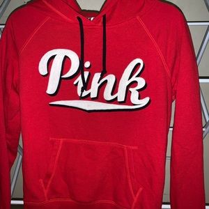 PINK VS red hoodie